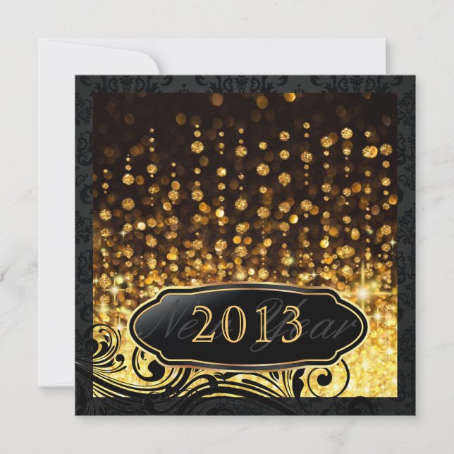 Invitations du Nouvel An à la Soirée d'Or (Devant)
