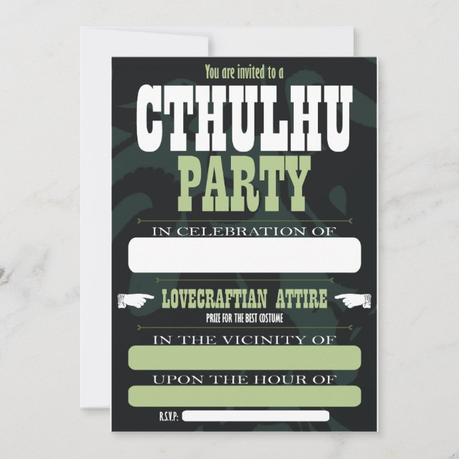 Invitations du parti Cthulhu (Devant)