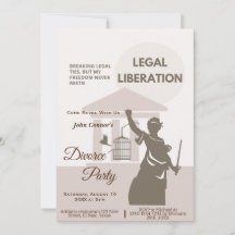 Invitations du parti de divorce : Libération légal