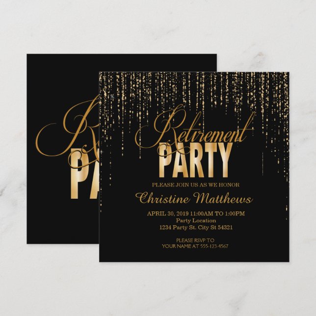 Invitations du Parti de la retraite d'or (Devant / Derrière)