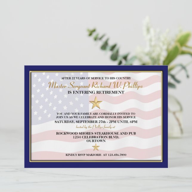 Invitations du parti de retraite militaire (Debout devant)