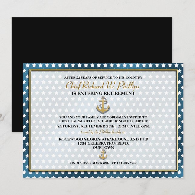 Invitations du parti de retraite militaire (Devant / Derrière)