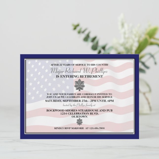 Invitations du parti de retraite militaire (Debout devant)