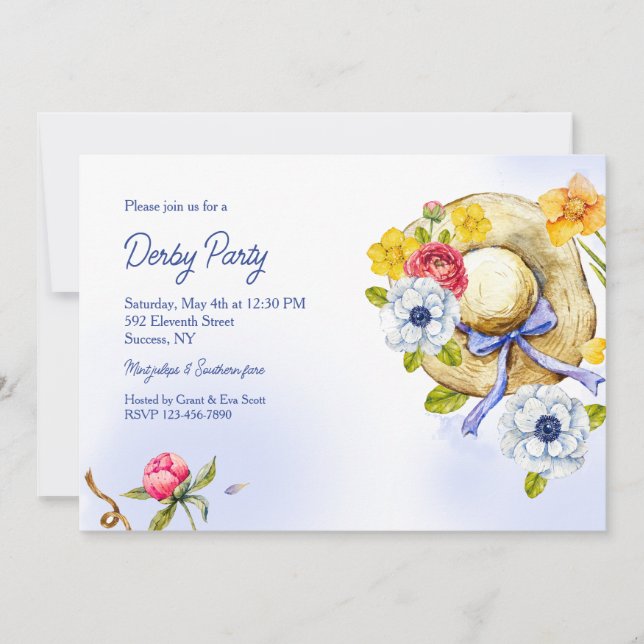 Invitations du parti Derby du Casquette de paille (Devant)