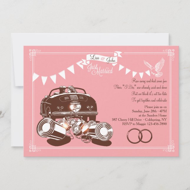 Invitations du parti Elopement Marié (Devant)