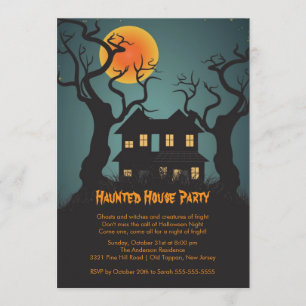 Invitations du parti Halloween à la Maison hantée