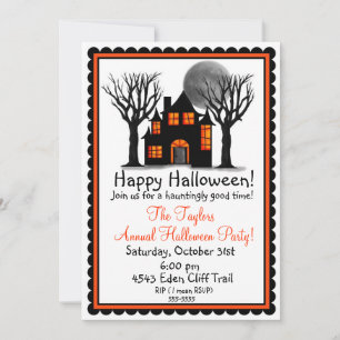 Invitations du parti Halloween à la Maison hantée