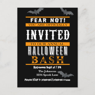 Invitations du parti Halloween Bash