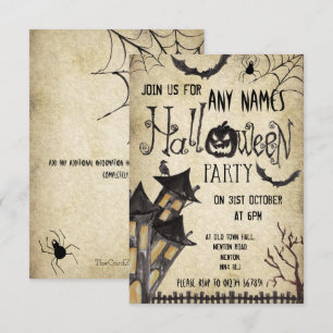 Invitations du parti Halloween Vintage House