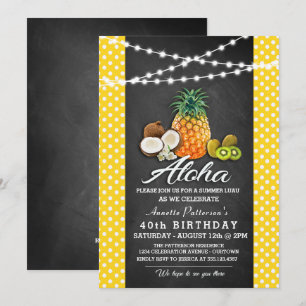 Invitations du parti Hawaiian Luau