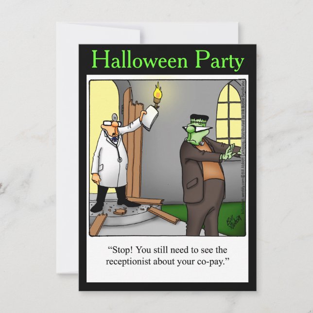 Invitations du parti Humour Halloween "Spectickles (Devant)