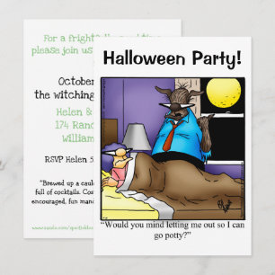Invitations du parti Humour Halloween "Spectickles
