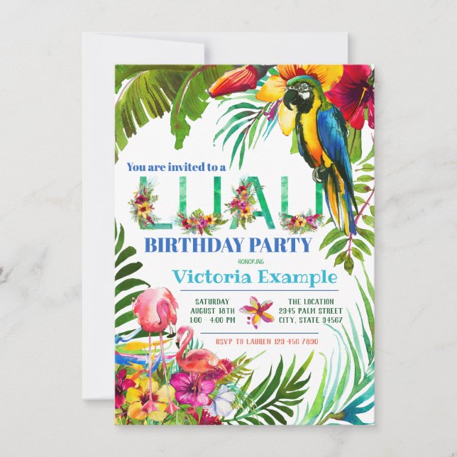 Invitations du parti Luau (Devant)