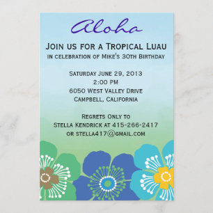 Invitations du parti Luau - Calypso