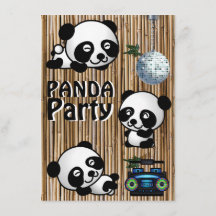 Invitations du parti Panda