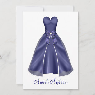 Invitations du parti Sweet sixteen pourpre