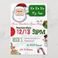 Invitations du parti Xmas peu orthodoxes