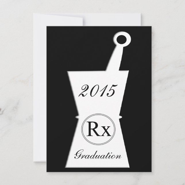 Invitations du pharmacien à la fête de graduation  (Devant)