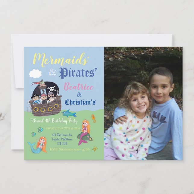 invitations du Pirate and Princess (Devant)