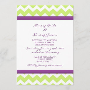 Invitations du Plum Lime Chevron