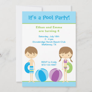 Invitations du pool Party