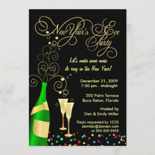 Invitations du réveillon du Nouvel An