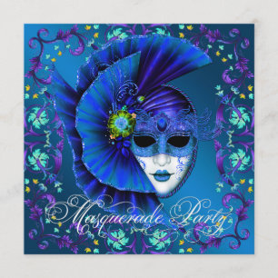 Invitations du Royal Blue Masquerade Party