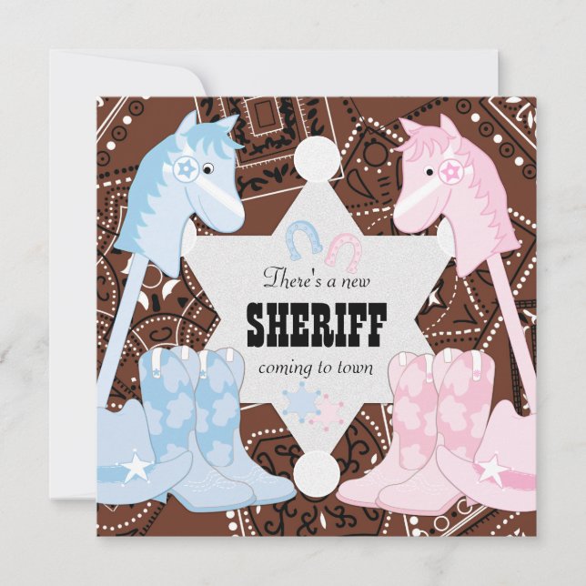 Invitations du Sheriff Cowboy à la Revedette de ge (Devant)