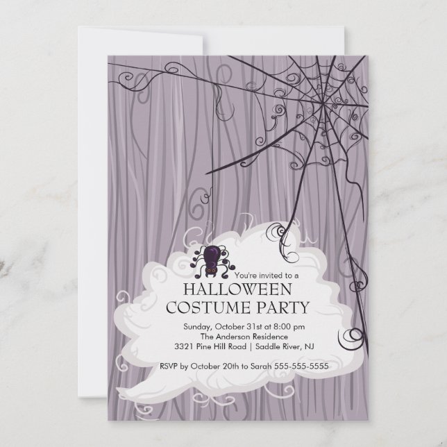 Invitations du Spider Web Halloween Party (Devant)