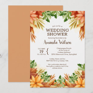 Invitations du Wedding shower du Foliage d'automne