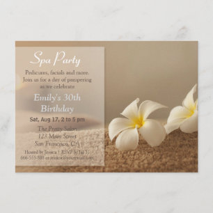 Invitations d'un Spa élégant et détendu