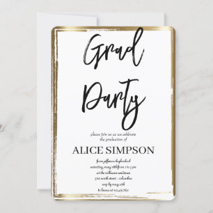 Invitations d'une partie de diplôme simple