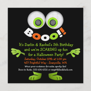Invitations éffrayantes d'anniversaire de jumeau