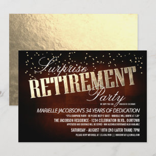 Invitations Elegant Surprise Retirement Party