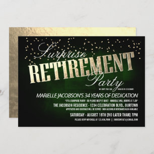 Invitations Elegant Surprise Retirement Party