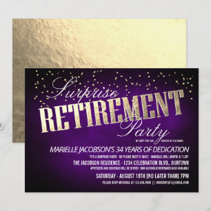 Invitations Elegant Surprise Retirement Party