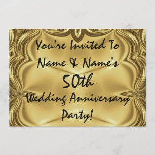 Invitations élégantes à la fête du 50e anniversair