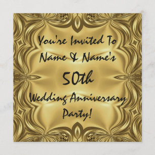 Invitations élégantes à la fête du 50e anniversair