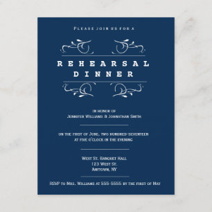 Invitations élégantes à l'occasion d'une répétitio