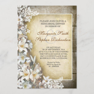 invitations élégantes de dîner de répétition de