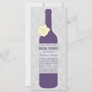 Invitations Élégantes de douche nuptiale à vin