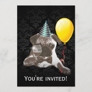 Invitations élégantes de fête d'anniversaire de