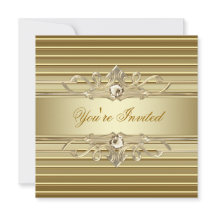Invitations élégantes de Gold Party