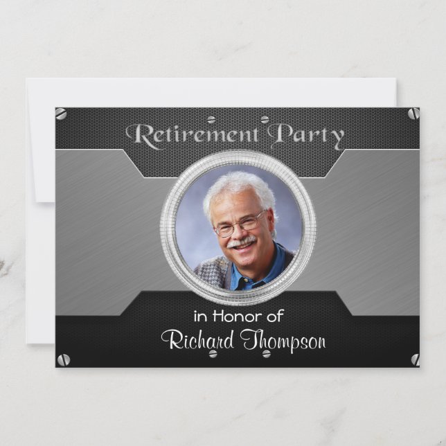 Invitations élégantes de la partie de retraite pho (Devant)