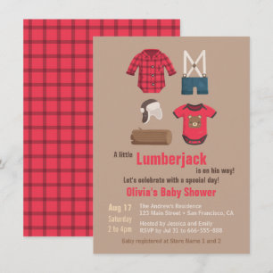 Invitations Élégantes de la petite bûcherie pour b