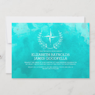 Invitations élégantes de mariage de destination de