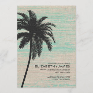 Invitations élégantes de mariage de toile de jute