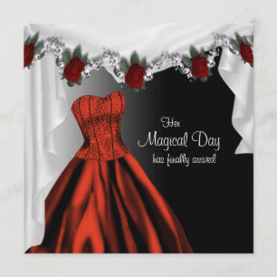 Invitations Élégantes de Quinceanera de la Rose ro