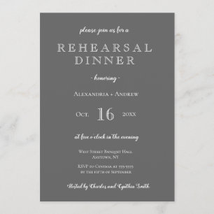 Invitations élégantes pour le dîner de répétition 