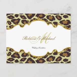 Invitations élégants de mariage de léopard